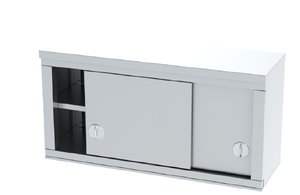WALL CUPBOARD WITH SLIDING DOOR AND INTERMEDIATE SHELF