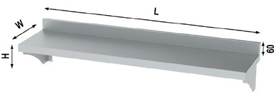 WALL SHELF SINGLE - ROW