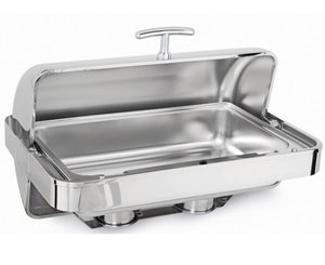 CHAFING DISH WITH 180° ROLL TOP LID BUILD IN