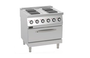 4 Plates Electric Boiling Top Range on Electric Oven