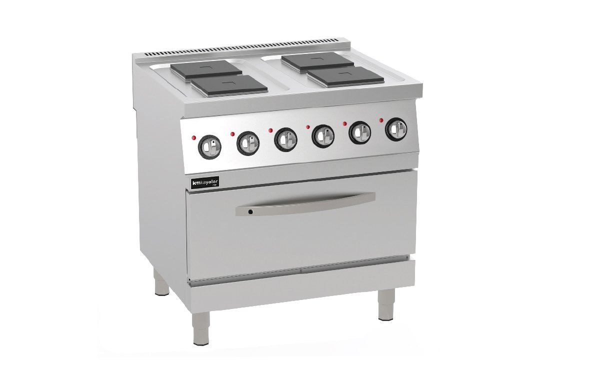 4 Plates Electric Boiling Top Range on Electric Oven