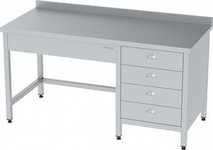WORKTABLE DRAWERS, SLIDING DOORS AND INTERMEDIATE SHELF
