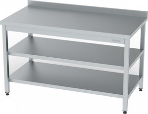 WORK TABLE WITH BOTTOM AND MIDDLE SHELF