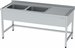 WORK TABLE WITH DOUBLE SINK WITHOUT BOTTOM