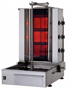DONER GRILL WITH GLASS  AND BOTTOM MOTOR GAS