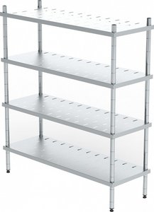 FOUR STOREY STOWAGE PERFORATED SHELF