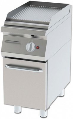 GRILL RIBBED WITH CUPBOARD WITH GAS