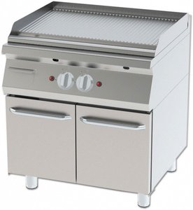 GRILL 1/2 RIBBED WITH CUPBOARD WITH GAS