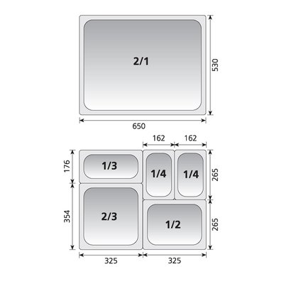 1/2 GASTRONORM CONTAINERS